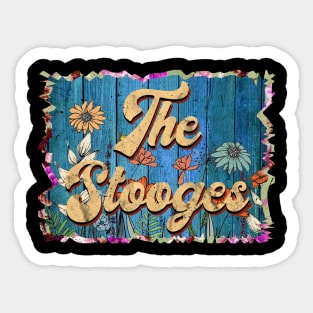 Vintage Stooges Name Flowers Limited Edition Classic Styles Sticker